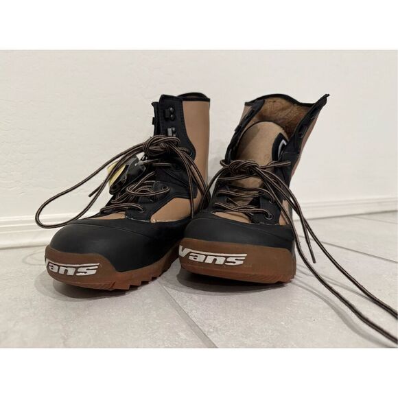 Vans Tan Black Hi-Standard Vintage Retro Style Snowboard Boots Size 8 NWT - Picture 1 of 12